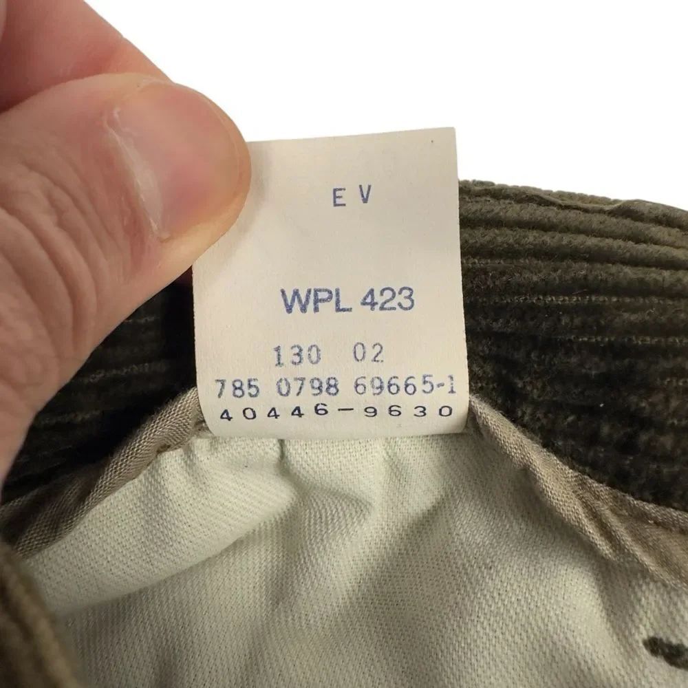 Vintage Dockers Corduroy Pants Men's 38x30 Olive Green 90s Pleated Preppy Skate - Picture 5 of 5